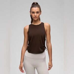 Pima Cotton Racerback Ruched Side Tank